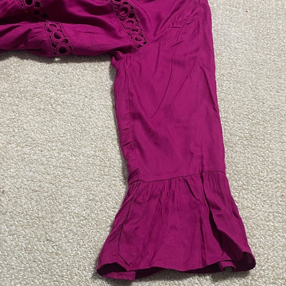 Lascana Chic Fuchsia Swim Cover-Up Size 8/10 100% viscose 100% Cotton - Picture 13 of 15